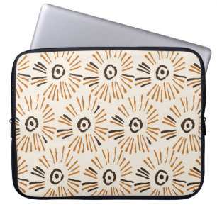 Nahtloses geometrisches Batik-Blumenmuster auf Her Laptopschutzhülle