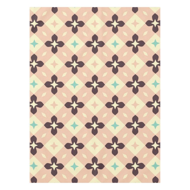 Nahtloses geometrisches Blumenmuster Tischdecke (Vorderseite)