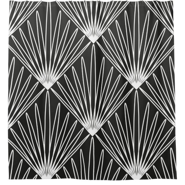 Nahtloses geometrisches Muster Duschvorhang (Vorderseite)