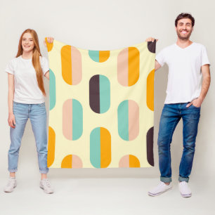 Nahtloses geometrisches Muster im Retro-Stil Fleecedecke