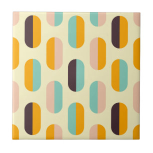 Nahtloses geometrisches Muster im Retro-Stil Fliese