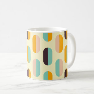 Nahtloses geometrisches Muster im Retro-Stil Kaffeetasse
