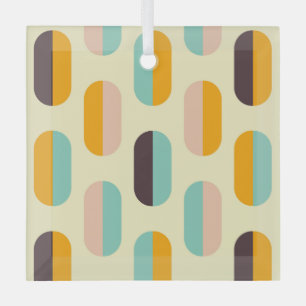 Nahtloses geometrisches Muster im Retro-Stil Ornament Aus Glas