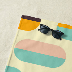 Nahtloses geometrisches Muster im Retro-Stil Strandtuch