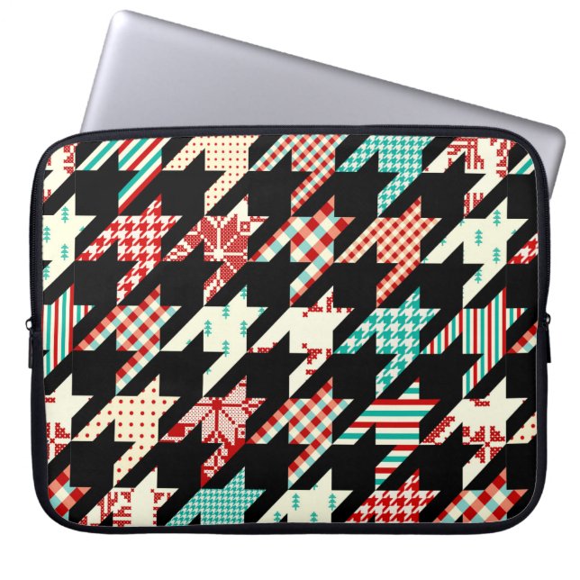 Nahtloses geometrisches Muster. Klassischer Hunden Laptopschutzhülle (Vorderseite)