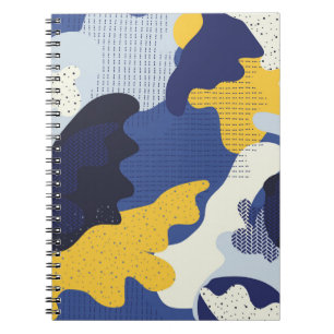 Nahtloses geometrisches Muster mit abstrakter Camo Notizblock
