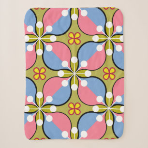 Nahtloses geometrisches Muster mit Blume Sherpadecke