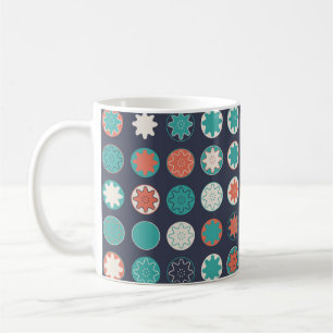 Nahtloses geometrisches Muster mit farbigen Elemen Kaffeetasse