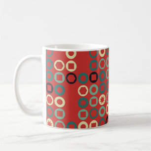 Nahtloses geometrisches Muster mit farbigen Elemen Kaffeetasse