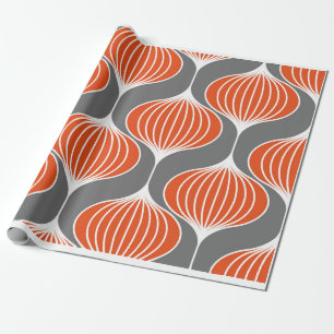 Nahtloses geometrisches Muster mit gewellten Linie Geschenkpapier