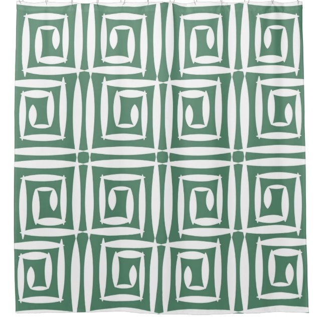 Nahtloses geometrisches Muster mit Polygone Duschvorhang (Vorderseite)