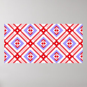 Nahtloses geometrisches Muster mit Quadraten Poster