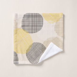 Nahtloses geometrisches Muster mit rosa Kreisen Waschlappen