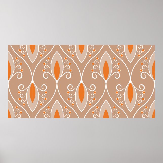 Nahtloses geometrisches Muster mit Wirbel Poster (Vorne)