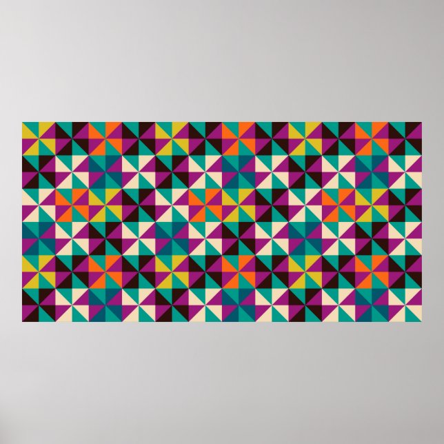 Nahtloses geometrisches Muster Poster (Vorne)