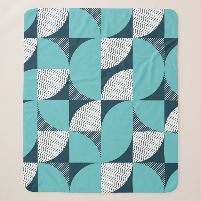 Nahtloses geometrisches Muster Sherpadecke (Vorderseite)