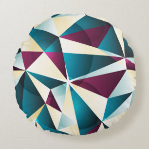Nahtloses geometrisches Muster. Vintage Abbildung Rundes Kissen