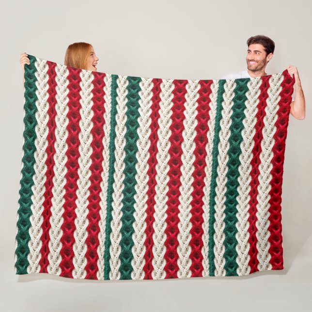 Nahtloses gestricktes Weihnachts-Digitalmuster Fleecedecke (Beispiel)