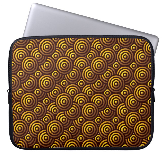 Nahtloses Gold-Muster Laptopschutzhülle (Vorderseite)