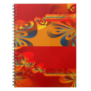 Nahtloses Grafikdesign - Rot orange I Notizblock