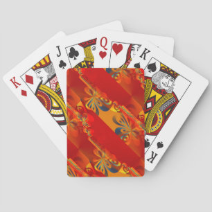 Nahtloses Grafikdesign - Rot orange I Spielkarten