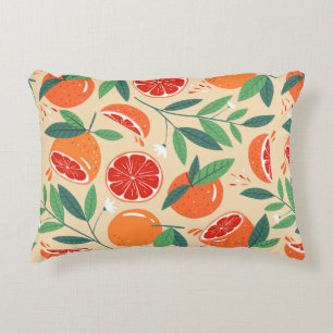 Nahtloses Grapefruitmuster. Modernes Design. Vinta Dekokissen