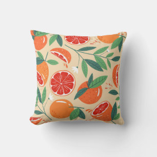 Nahtloses Grapefruitmuster. Modernes Design. Vinta Kissen