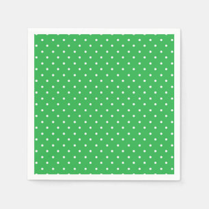Nahtloses grünes Hintergrund-Polka-Punkt-Muster Serviette