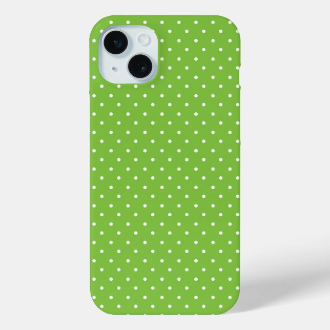 Nahtloses, helles Limette-Polka-Punkt-Muster  Case-Mate iPhone Hülle (Rückseite)