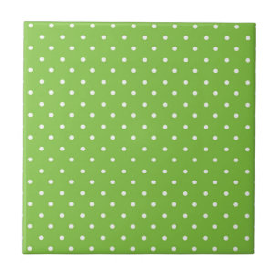 Nahtloses, helles Limette-Polka-Punkt-Muster Fliese