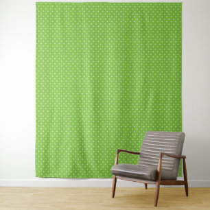 Nahtloses, helles Limette-Polka-Punkt-Muster  Wandteppich