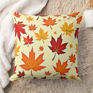 Nahtloses Herbstlaub-Design Kissen