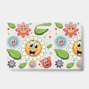 Nahtloses Hintergrunddesign mit bunten Blume Ausweis