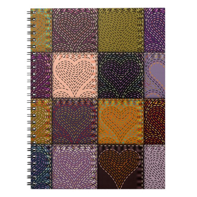 Nahtloses Hintergrundmuster. Das Patchwork mit mir Notizblock (Vorderseite)