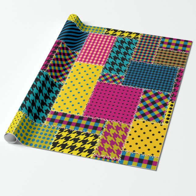Nahtloses Hintergrundmuster. Geometrisches Patchwo Geschenkpapier (Ungerollt)