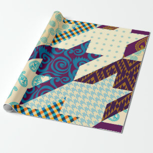 Nahtloses Hintergrundmuster. Patchwork-Muster. Vi Geschenkpapier