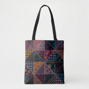 Nahtloses Hintergrundmuster. Patchwork-Muster. Vi Tasche