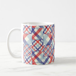 Nahtloses Hintergrundmuster. Patchworkmuster Kaffeetasse