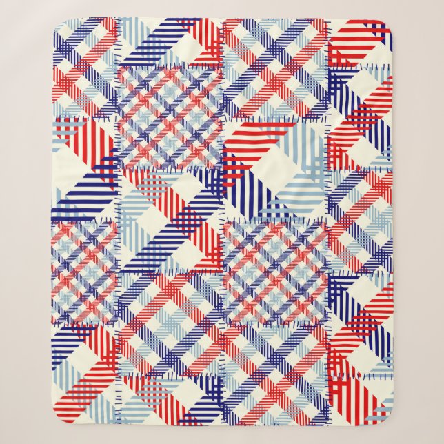 Nahtloses Hintergrundmuster. Patchworkmuster  Sherpadecke (Vorderseite)