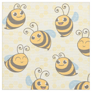 Nahtloses Honig-Bienen-Muster Stoff