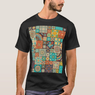 Nahtloses islamisches, arabisches Fliesenmuster. T-Shirt