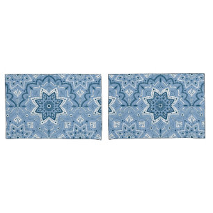 Nahtloses islamisches Blau Kissenbezug