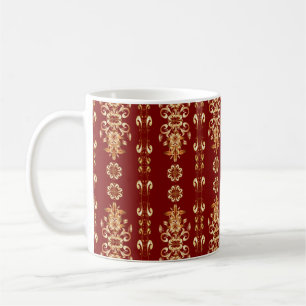 Nahtloses klassisches goldenes Muster. Goldenes Mu Kaffeetasse