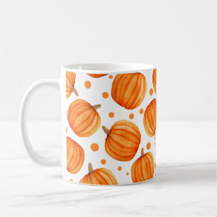 Nahtloses Kürbismuster Kaffeetasse