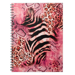 Nahtloses Leopardenmuster, abstrakter Zebra. Leopa Notizblock