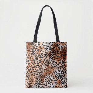 Nahtloses Leopardenmuster, afrikanischer Tierdruck Tasche