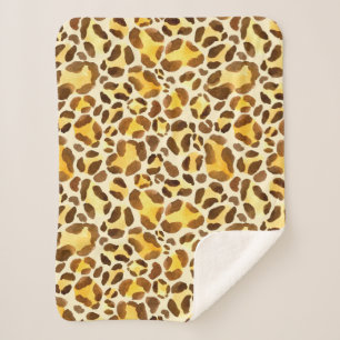 Nahtloses Leopardenmuster Sherpadecke
