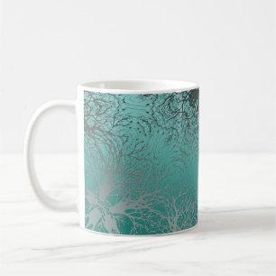 Nahtloses Mandala kaleidoscope, grünes Muster Kaffeetasse