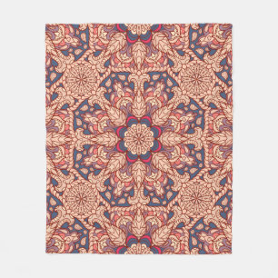 Nahtloses Mandala-Muster. Vintages Dekorelement Fleecedecke