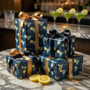 Nahtloses Margarita-Cocktail-Muster Geschenkpapier